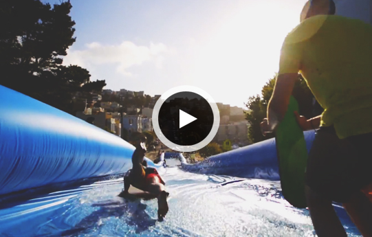 Check Out this Massive Slip-N-Slide On the Streets of San Francisco Check Out this Massive Slip-N-Slide On the Streets of San Francisco