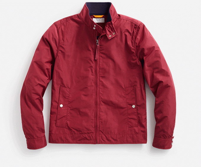 Jack Spade's Peyton Shell Jacket Folds into a Pouch Jack Spade's Peyton Shell Jacket Folds into a Pouch